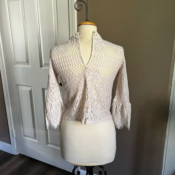 Zara lace l/s blouse - Picture 6 of 7